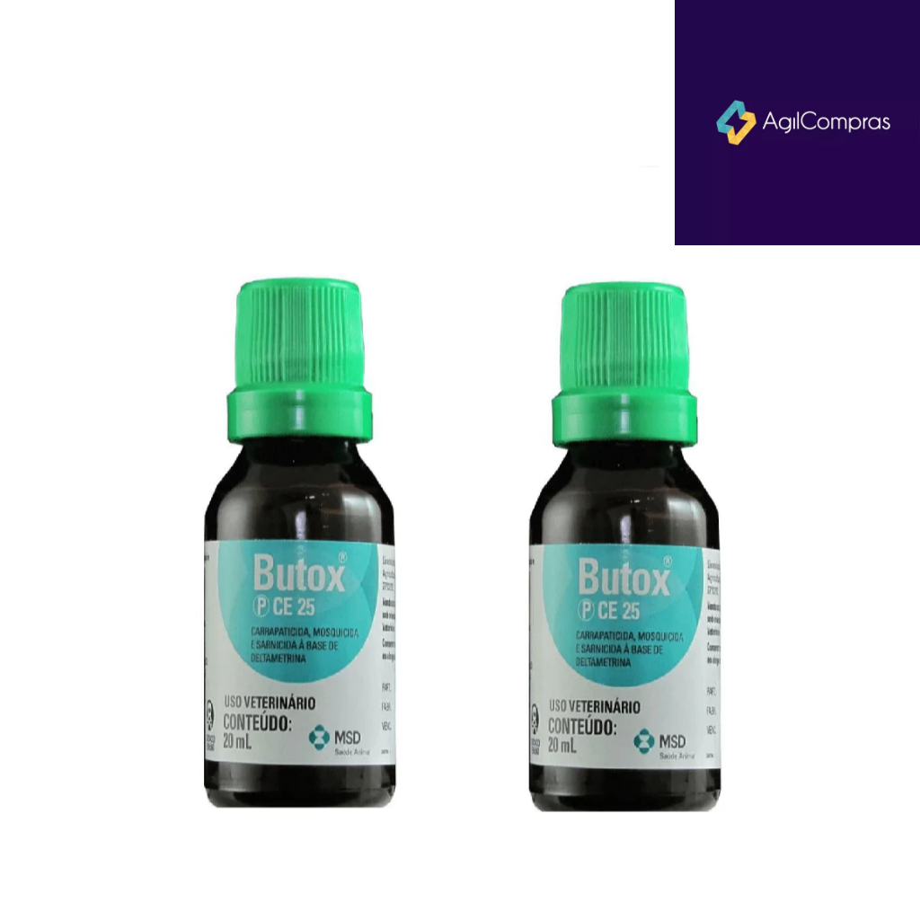 Kit 2 Un. Mata Pulgas Carrapatos Moscas Butox 20ml | Shopee Brasil