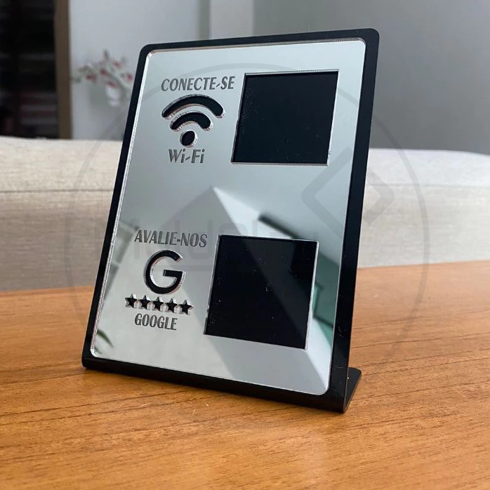 Placa Wi-fi Google Negócios Comércio Display Plaquinha Wifi Google