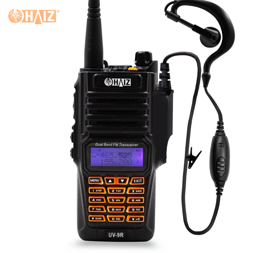 Rádio Comunicador Walkie Talkie 10w VHF UHF Haiz HZ-UV9R