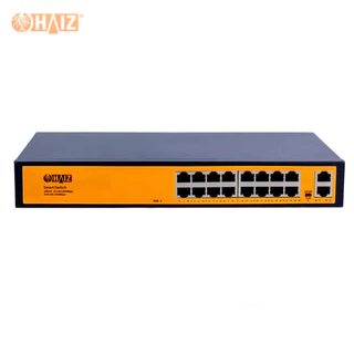 Switch Poe Smart Haiz16 Portas Gigabit + 02 Portas Uplink Gigabit 10/100/1000 HZ-1016GBPOE