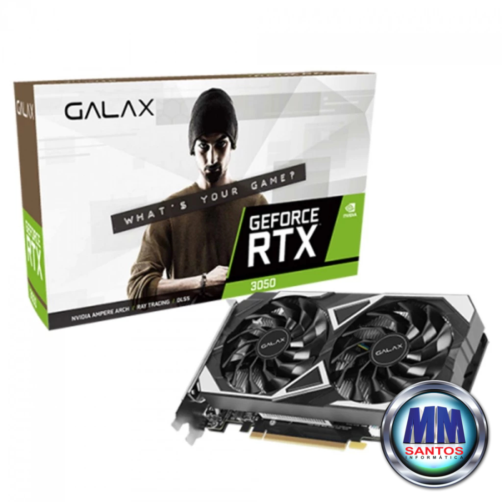 PLACA DE VIDEO GALAX GEFORCE RTX 3050 EX 6GB GDDR6 96BITS 35NRLDMD9OEX