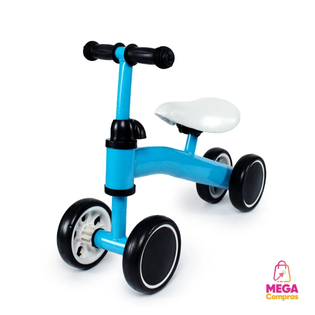 BICICLETA DE EQUILÍBRIO INFANTIL PASSEIO 4 RODAS MEGA COMPRAS