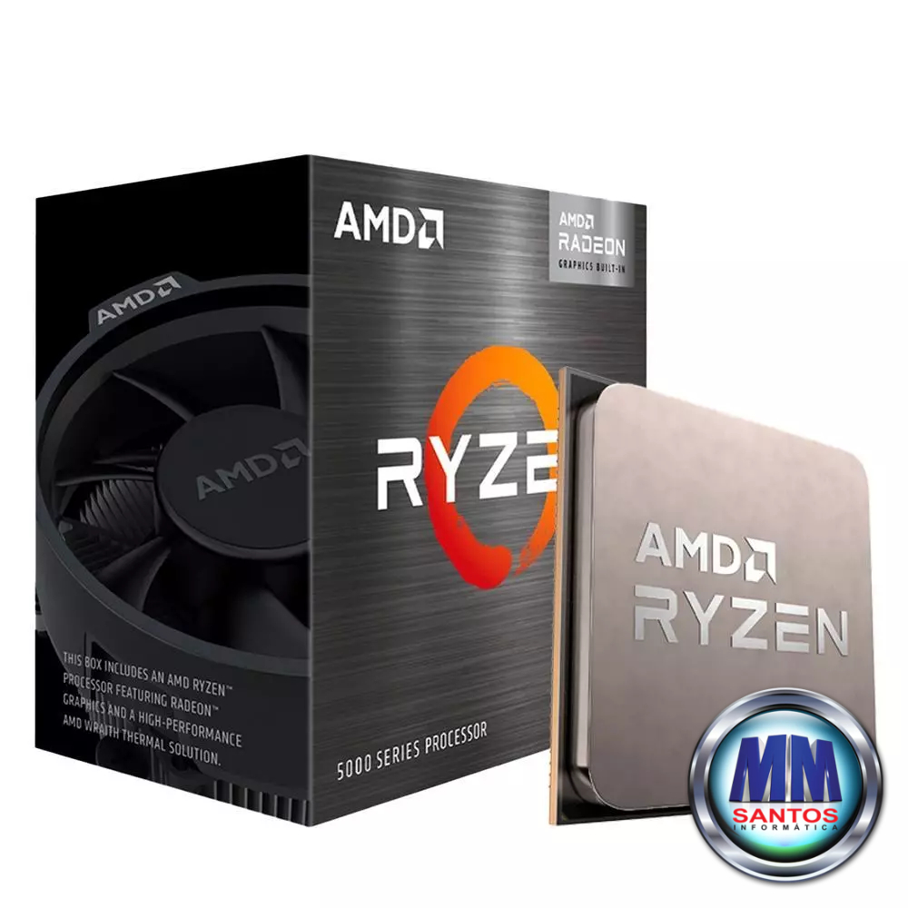 PROCESSADOR AMD RYZEN 7 5700G, 8-CORE, 16-THREADS, 3.8GHZ (4.6GHZ TURBO), CACHE 20MB, AM4, 100-100000263BOX-BR