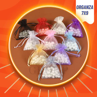 Kit 25/50/100 Saquinho Organza 7x9 Saco Para Lembrancinhas Decoração Presente Festa Casamento Chá de bebê