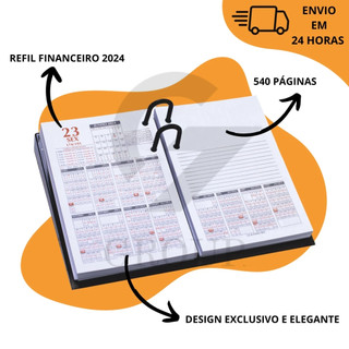 Refil Calendário Financeiro 2024 Redoma MOD 360 Agenda | Shopee Brasil