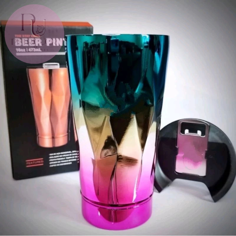 Copo Térmico Diamond Metálico Colorido 502ml | Shopee Brasil