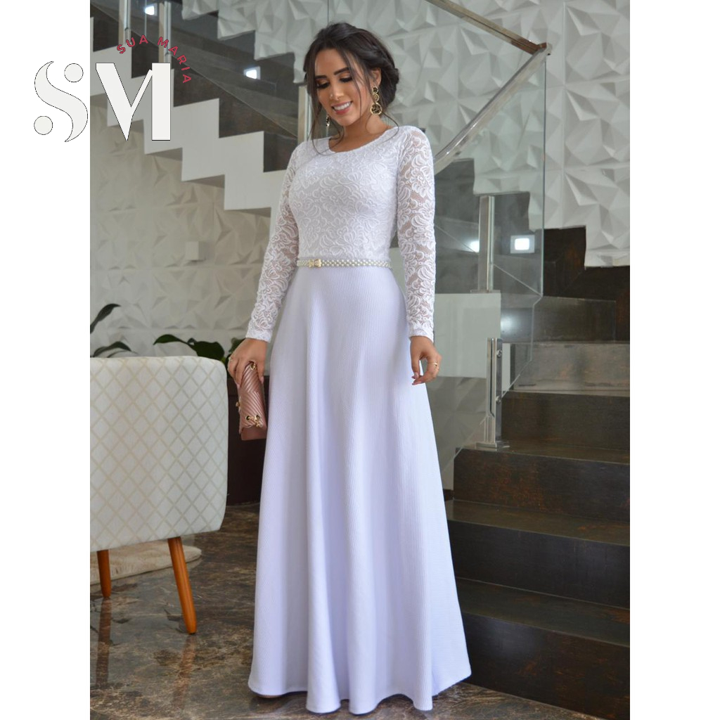 Vestido para casamento religioso hot sale simples