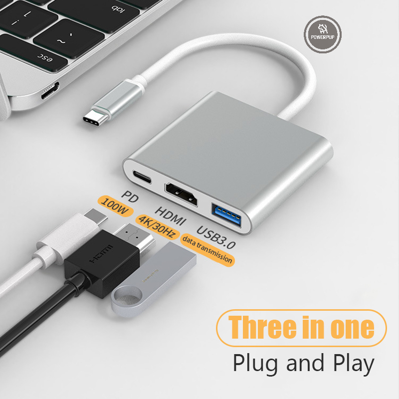 Adaptador Usb Tipo C Hdmi Dex Samsung S20 S21 S22 Macbook M1/3 EM 1 Hub