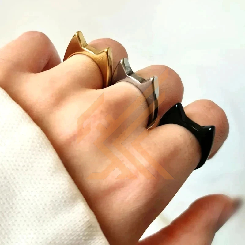 anel orelha de Gato. anel fofo orelha de gatinho feminino. inox