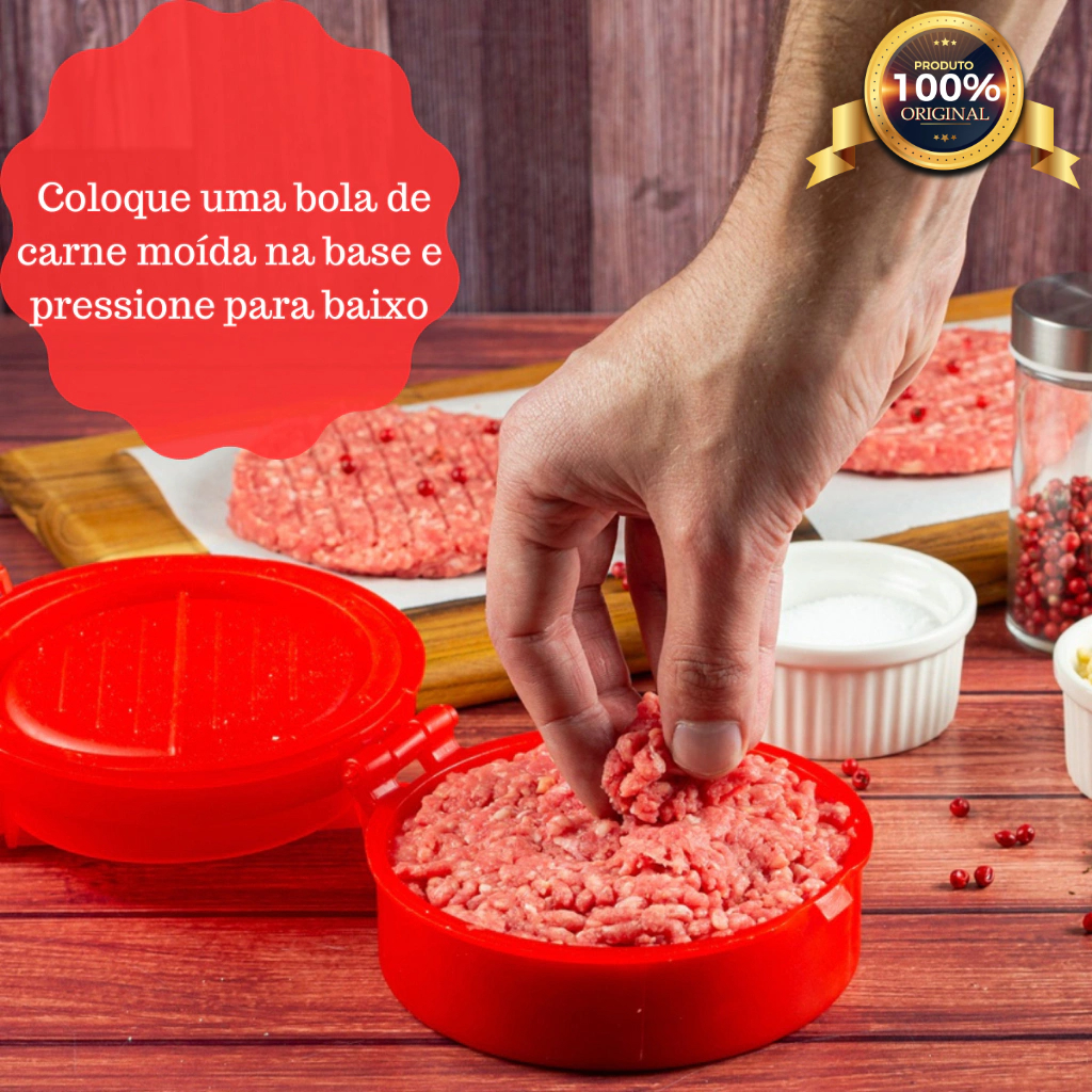 Forma Para Hambúrguer Artesanal Recheado Hamburgueira