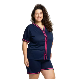 Baby Doll Plus Size Americano Amamentação Cirúrgico com botões em malha em Oferta na Shopee