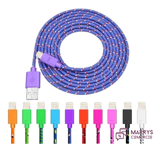Cabo Lightning Compatível Iphone 5,6,7,8,X,Xs,Xr Colorido 1m