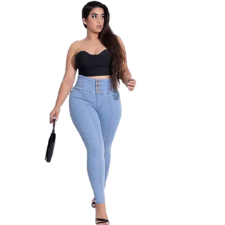 Calça jeans feminina cintura alta empina bum bum - R$ 159.99, cor Azul (hot  pants, com lycra, levanta bumbum) #105564, compre agora