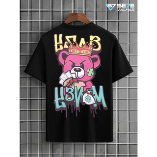 Camiseta Urso Money Streetwear Pormoção
