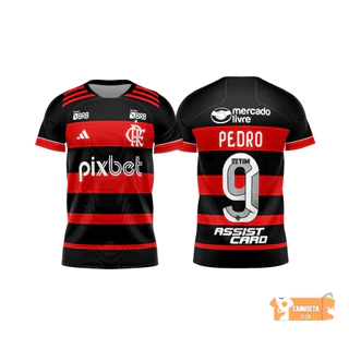 CAMISA DO FLAMENGO 2024 - CAMISETA TIME DE FUTEBOL PERSONALIZADA