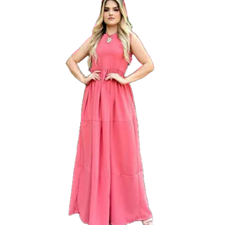 Vestido Dress Longo Feminino, Camadas Estilo Regata - 3 Maria⚡