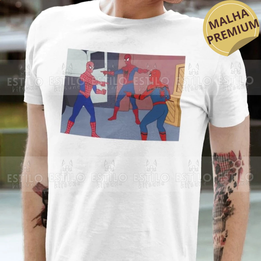 Camiseta Premium Unissex Meme Homem Aranha Spider Man