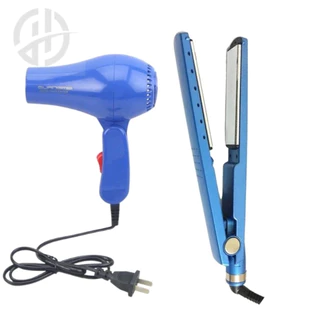 Kit Secador Dobrável e Chapinha de Cabelo Nano Titanium 450°