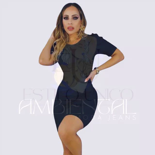 Vestido de Malha Preto Curto, Moda Luxuosa
