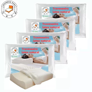 KIT 4 Pç Travesseiros latex tailandia natural importada para coluna Cervical