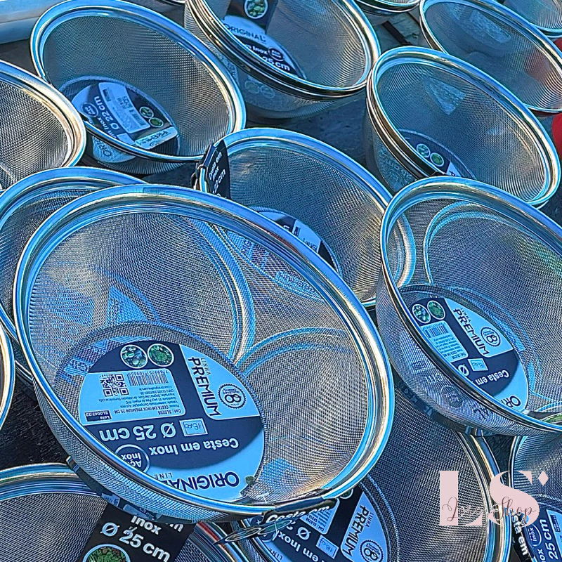 ESCORREDOR DE ALIMENTOS CESTA EM INOX MULTIUSO 25CM ORIGINAL LINE