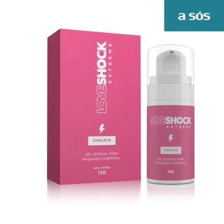 Gel Excitante Loveshock Extreme Beijável Chiclete - Nova versão 12 g