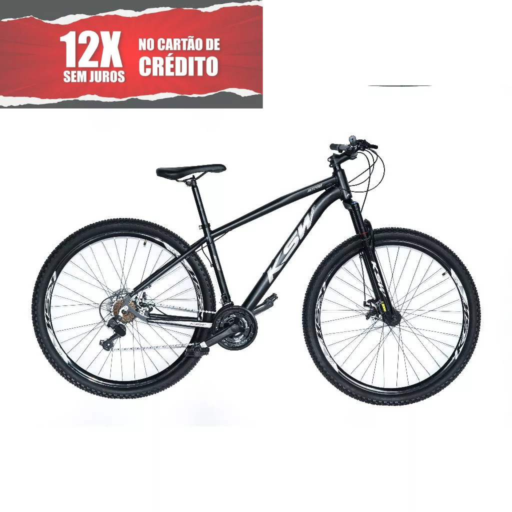 Bicicleta Aro 29 Bike MTB 24v Marchas KSW XLT 200 Cabeamento Superior Interno