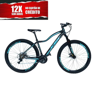 Bicicleta Bike Aro 29 KSW Feminina MTB Alumínio 24V Marchas Rapid Fire - Cabeamento Superior Interno