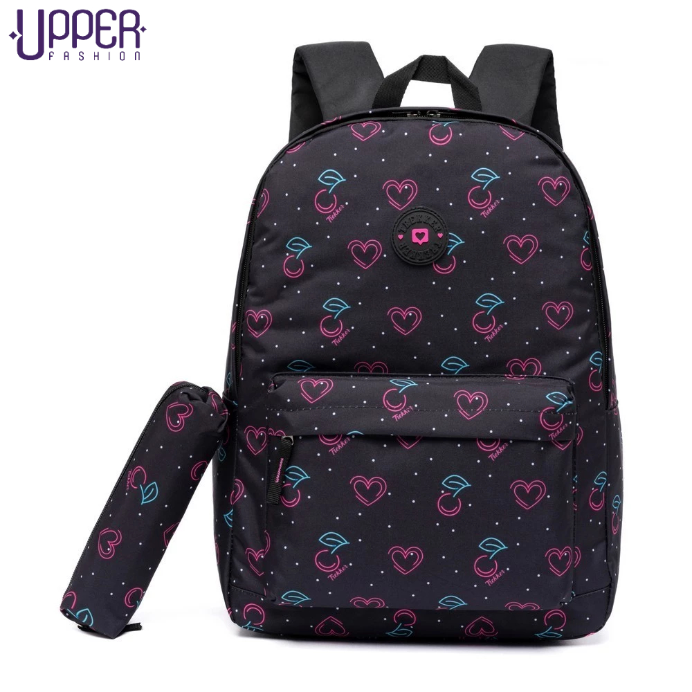 Mochila Escolar Feminina Resistente Faculdade Estojo Moderno Espaçoso
