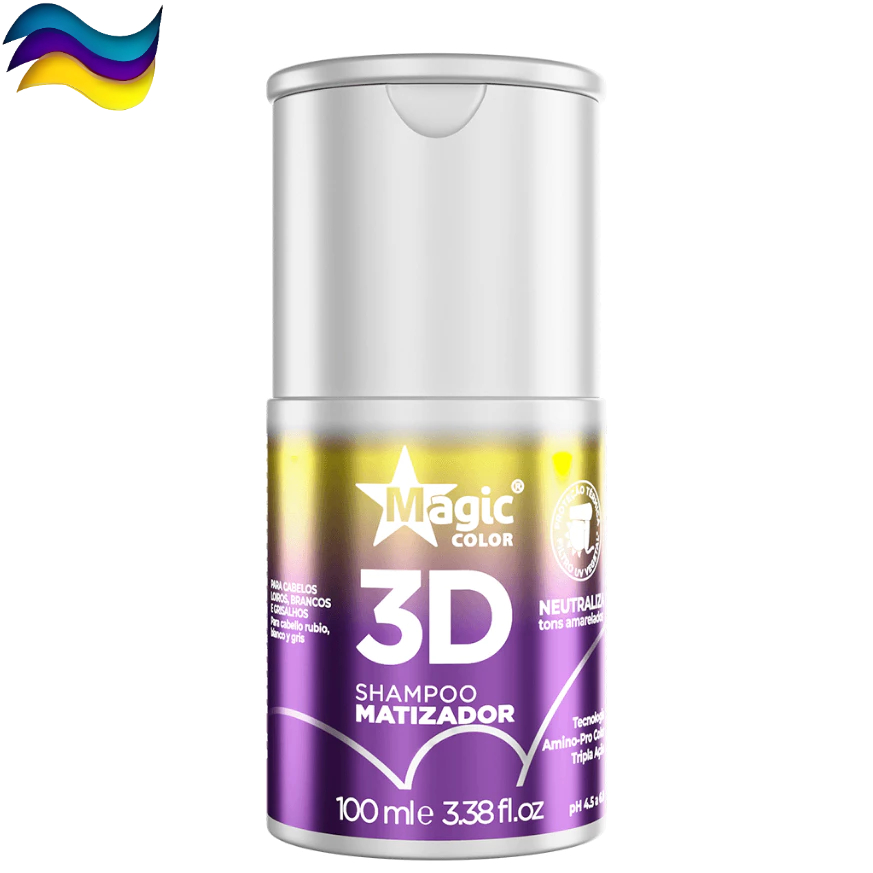 Magic Color Shampoo Matizador 3D 100ml Uso Diário Cabelos Loiros ...
