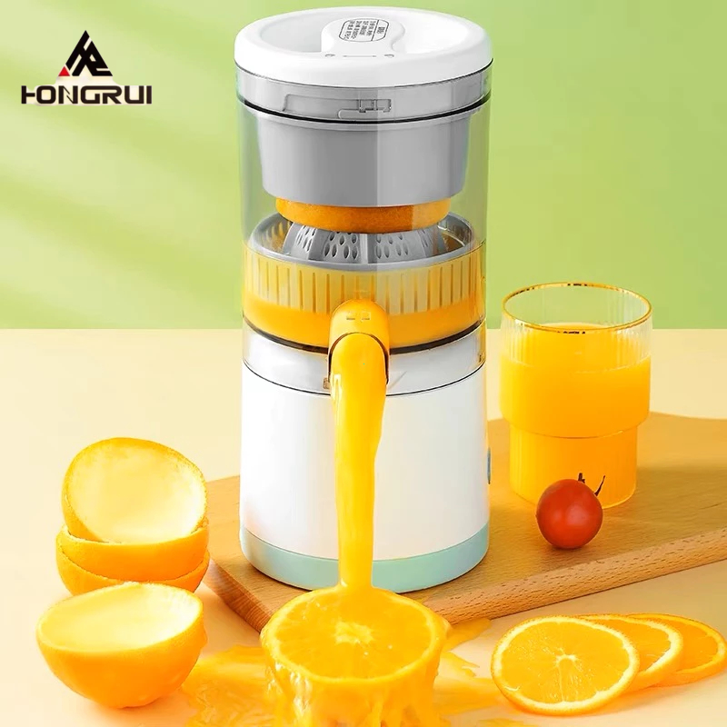 Espremedor Elétrico Laranja Limão Frutas 400ML P/ Fazer Sucos USB Recarregável Inox