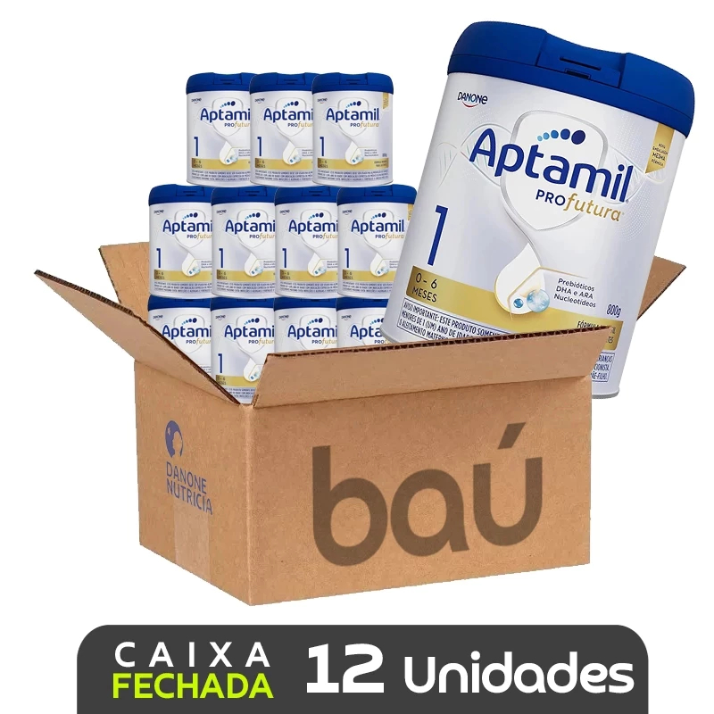 12 Latas - Aptamil Profutura 1 800g Danone Fórmula Infantil - Kit