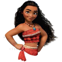 Apliques recortado para Tubetes Moana Princesa Disney 9 cm - Bustos