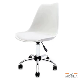 Cadeira de Escritorio Saarinen Rodizio Giratoria Office Cromada - Cores
