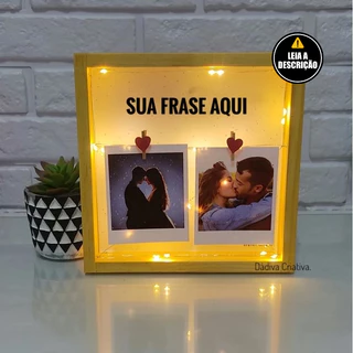 Porta Retrato de Led Personalizado - Acompanha fotos