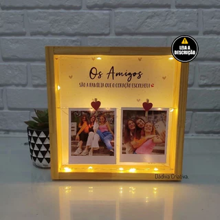 Porta Retrato Led Os Amigos - Acompanha fotos