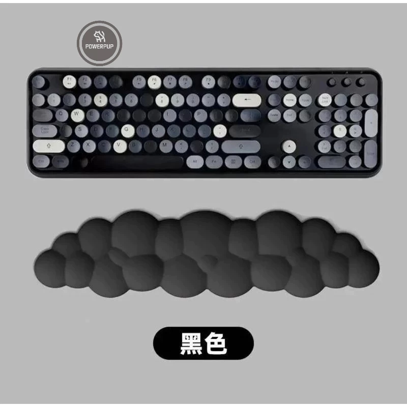 Apoio Pulso Mouse Teclado Nuvem Espuma Memória Base PU Inferior Couro Antiderrapante Ergonômico PC — foto 2 de 4