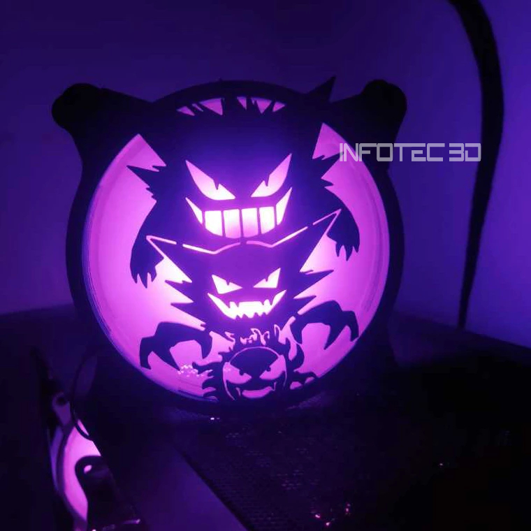Grade Para Fan 120mm Trio Gengar Haunter Gastly Pokemon Cover Fan 120mm