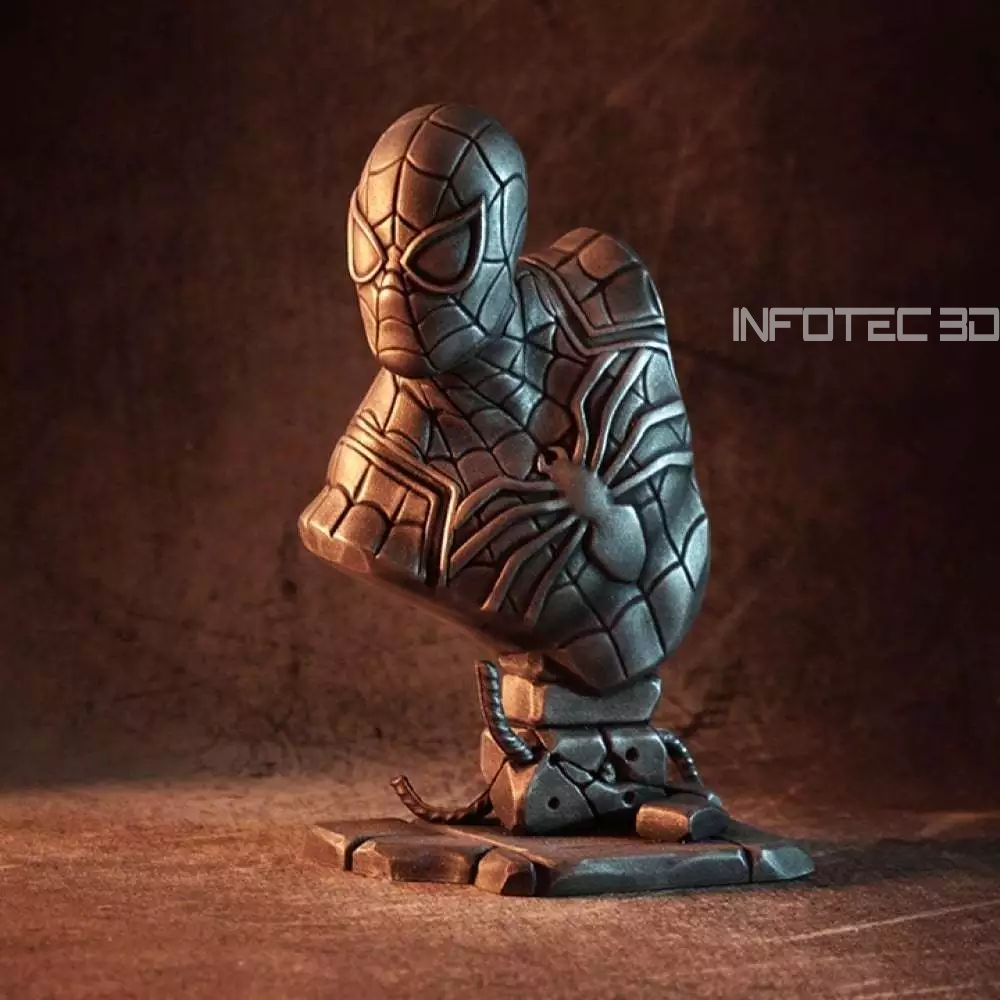 Busto do Homem-Aranha (Spider-Man) - Adorno de Coleção de 10cm
