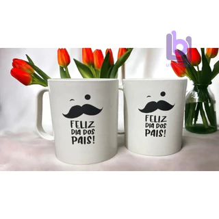 Kit 15 canecas Pai bigode dia dos pais lembrancinha dia dos pais