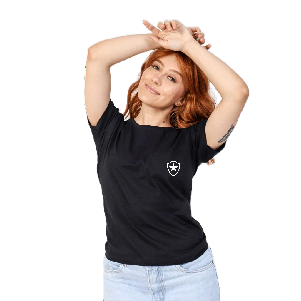 Camiseta Blusa de Time Feminina Botafogo Lançamento