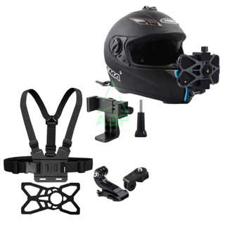 Suporte Peitoral Celular + Suporte Capacete para Celular Camera de Ação Gopro Sjcam