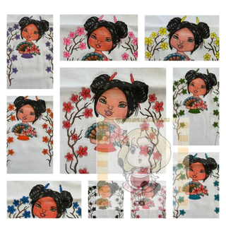 Pano de Prato Boneca Chinesa para fazer a saia de crochê ou tecido (Nova Era) - 5 Unidades