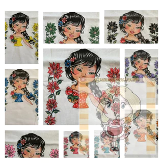 Pano de Prato Boneca Raíssa (Japonesa) para fazer a saia de crochê ou tecido (Nova Era) - 5 Unidades
