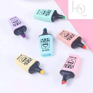 6 Peças Marca Texto Fofo Careta Fluorescente Canetas Marcadoras , Para Crianças Arte De Pintura Alunos Estudar/Escola Barato