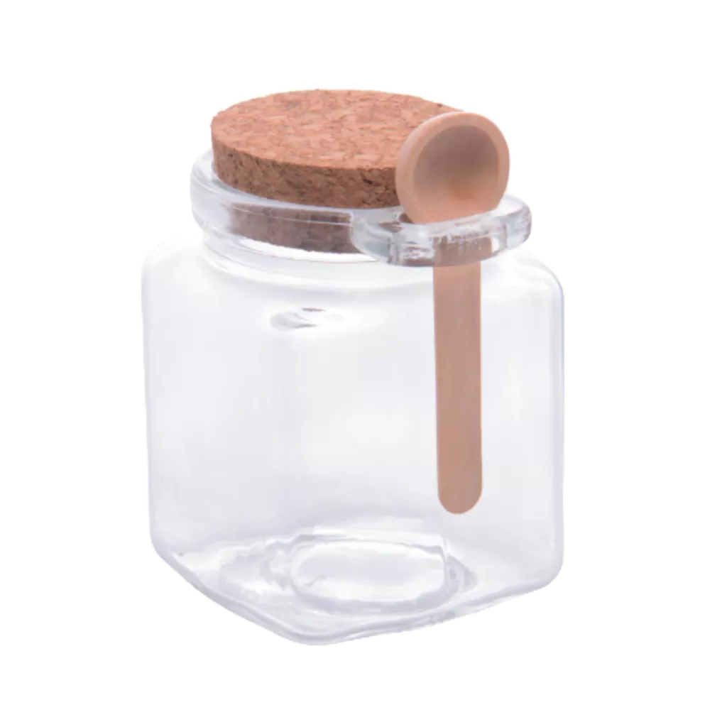 Porta Tempero Lyor de Vidro com Colher e Tampa 310ml