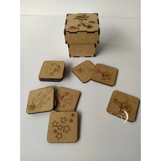 Kit com 7 Jogo da memória em MDF cru, MDF 3 MM, corte à laser.