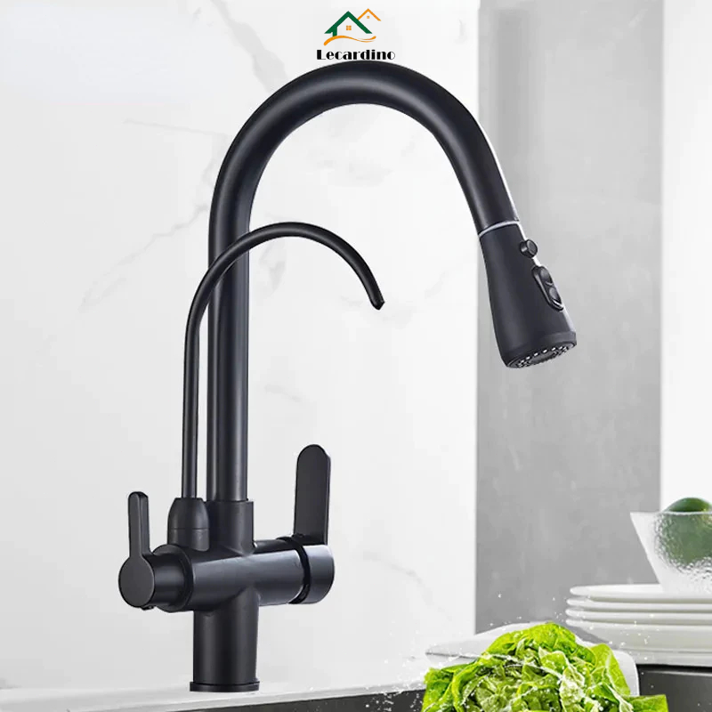 Torneira Cozinha Gourmet Bancada Com Pulverizador Removível Adequado Para Filtros