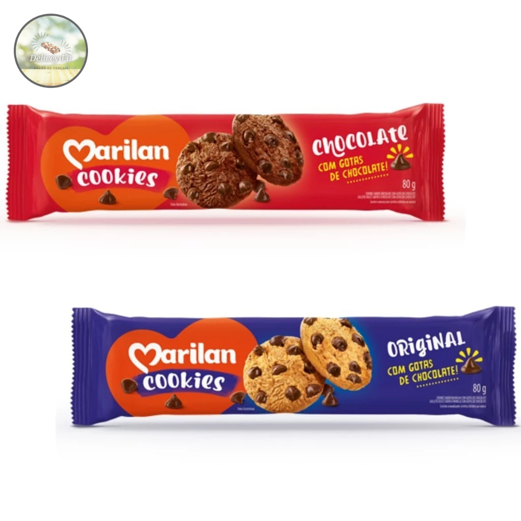 Kit Biscoito Recheado Cookies Marilan 80g C/10 ou C/5 Unidades Bolacha ...