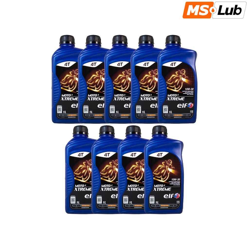 Kit 9 Elf Moto 10W30 4T Semissintético API SL | Shopee Brasil
